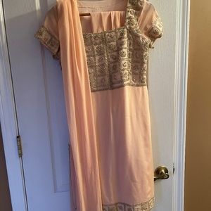 Peach Churidaar Suit